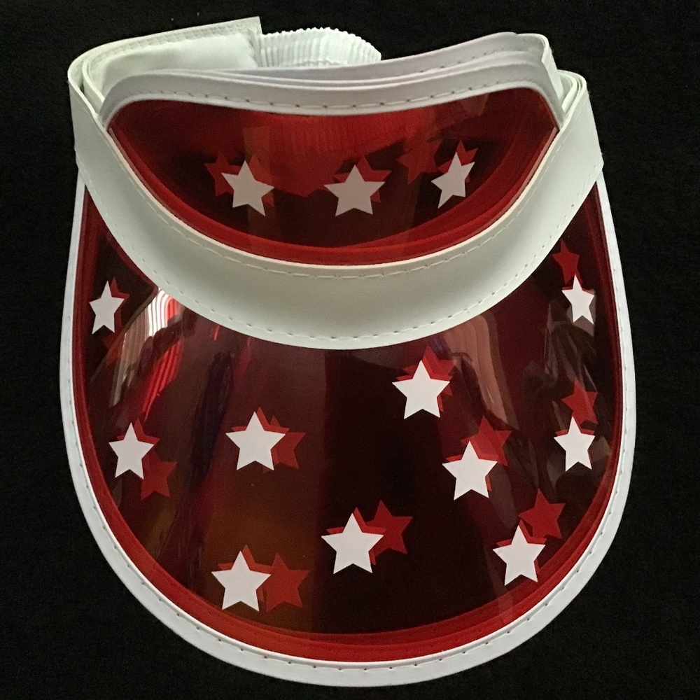 Red and white Stars Visor